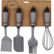 Wholesale - 4 Pack Grey Utensil Set C/P 48, UPC: 195010013666
